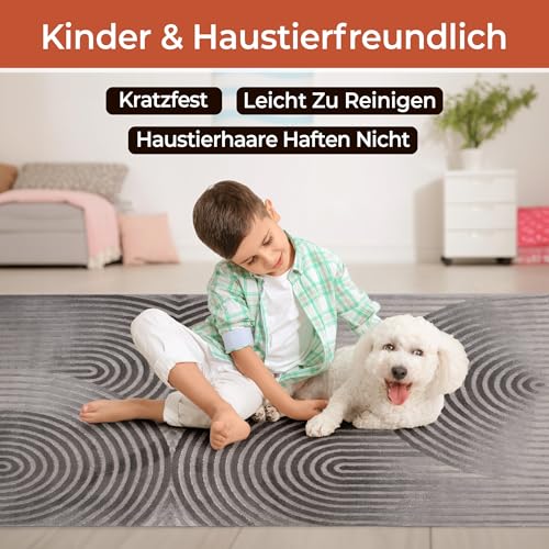 Cotpoly Home Almula Premium Teppich – rutschfeste Unterseite | Waschbar bei 30 °C | Weich & Strapazierfähig | Pflegeleicht | Für Wohnzimmer, Schlafzimmer, Kinderzimmer & Flur (120x180)