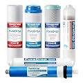 PureDrop PDR-F6K Replacement Reverse Osmosis Water Filter Set for 6-Stage Under-Sink Water Filtration Systems with Alkaline Mineral Filter
