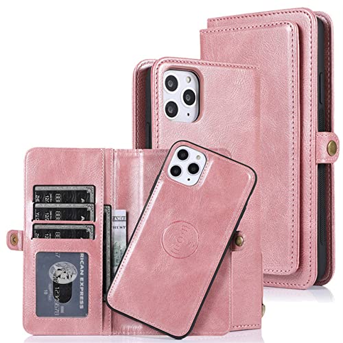 Étui amovible pour iPhone 12 protection antichoc et fonction support vidéo rose