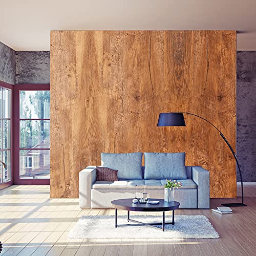 JOLIHOME Hellbraune Holzmaserungstapete Selbstklebendes Kontaktpapier Klebrige Rückseite Plastikrollen Abnehmbare Wandaufkleber für Tisch Schranktür Arbeitsplatte 40x200cm