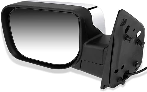 DNA Motoring OEM-MR-NI1320172 Espejo de puerta lateral izquierdo con calefacción estilo fábrica compatible con 04-10 Titan 05-15 Armada 04-10 QX56