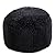 HOMBYS Unstuffed Ottoman Pouf Cover,Round Faux Fur Foot Stool, 20"x20"x12" Fuzzy Chair, Floor Bean Bag(No Filler),Foot Rest with Storage for Living Room, Bedroom, Office, Black Cover ONLY