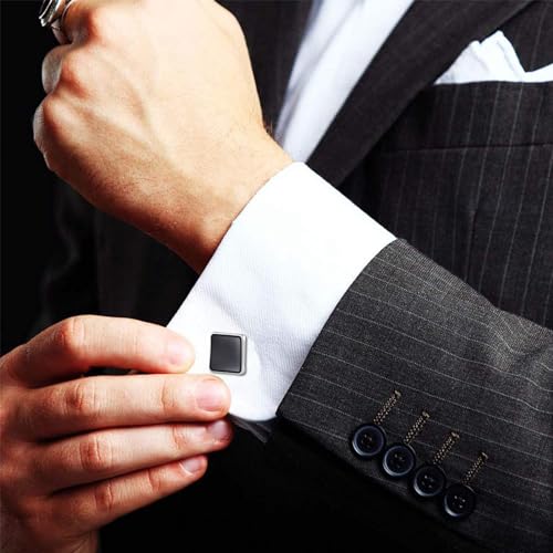 Mancuernillas para hombre elegantes estilo francés miniatura 2