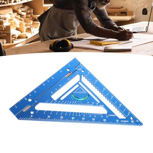 Carpenter Square, Professional Innovative Triangular Ruler Protractor Framing Square Triangle Ruler with Rafter Square Tool for Accurate Carpenter Layout Measuring Tool