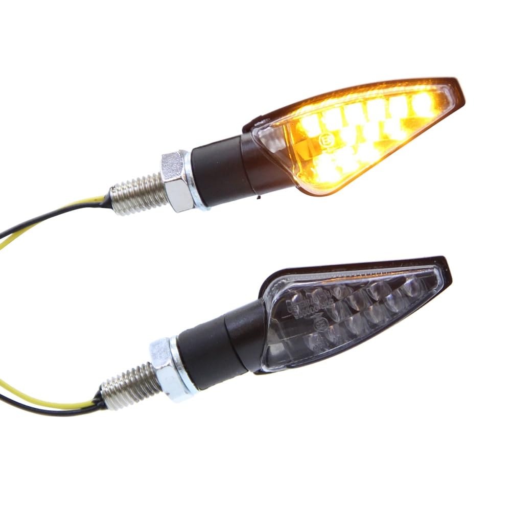 Citomerx LED Mini Blinker TEO rauchgrau getönt (smoke grey) | Passend für Motorrad Roller mit E-Nummer, Kawasaki Z750, Honda CBR600 F PC35, Yamaha DT 125, KTM 640 LC4, Yamaha YZF-R6 600