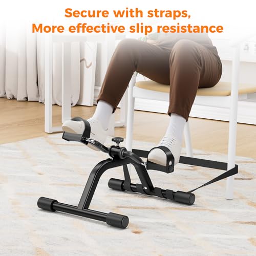 Image of RYGEO Pedal Exerciser Mini Exercise Bike for Leg and Arm Recovery Exercise Lightweight and Portable Floor Bike