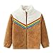 Baby Toddler Fleece Jacket Long Sleeve Coat Tops Zipper Up Jacket Outwear For Baby Boys 1-5 Years (Khaki, 12-18 Months)