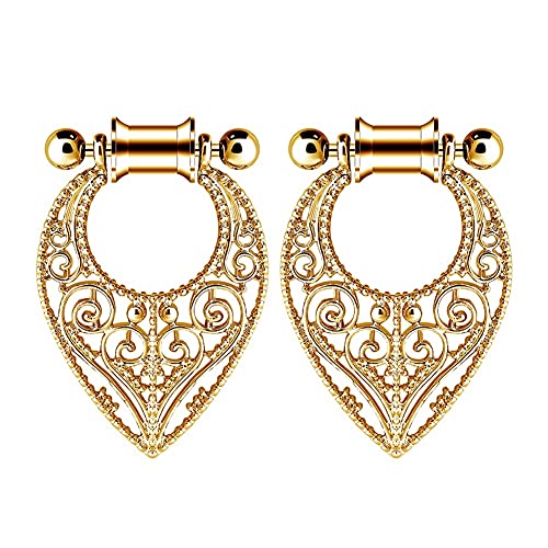 �X�e�����X�X�`�[�� 316L ���g���l���v���O 2�� - 4�̐▭�ȃ��g���ȃ{�w�~�A������3�̑N�₩�ȐF�A4mm - 30mm�Ƀt�B�b�g�A�L�т������ԂɍœK(C-Gold,10mm)