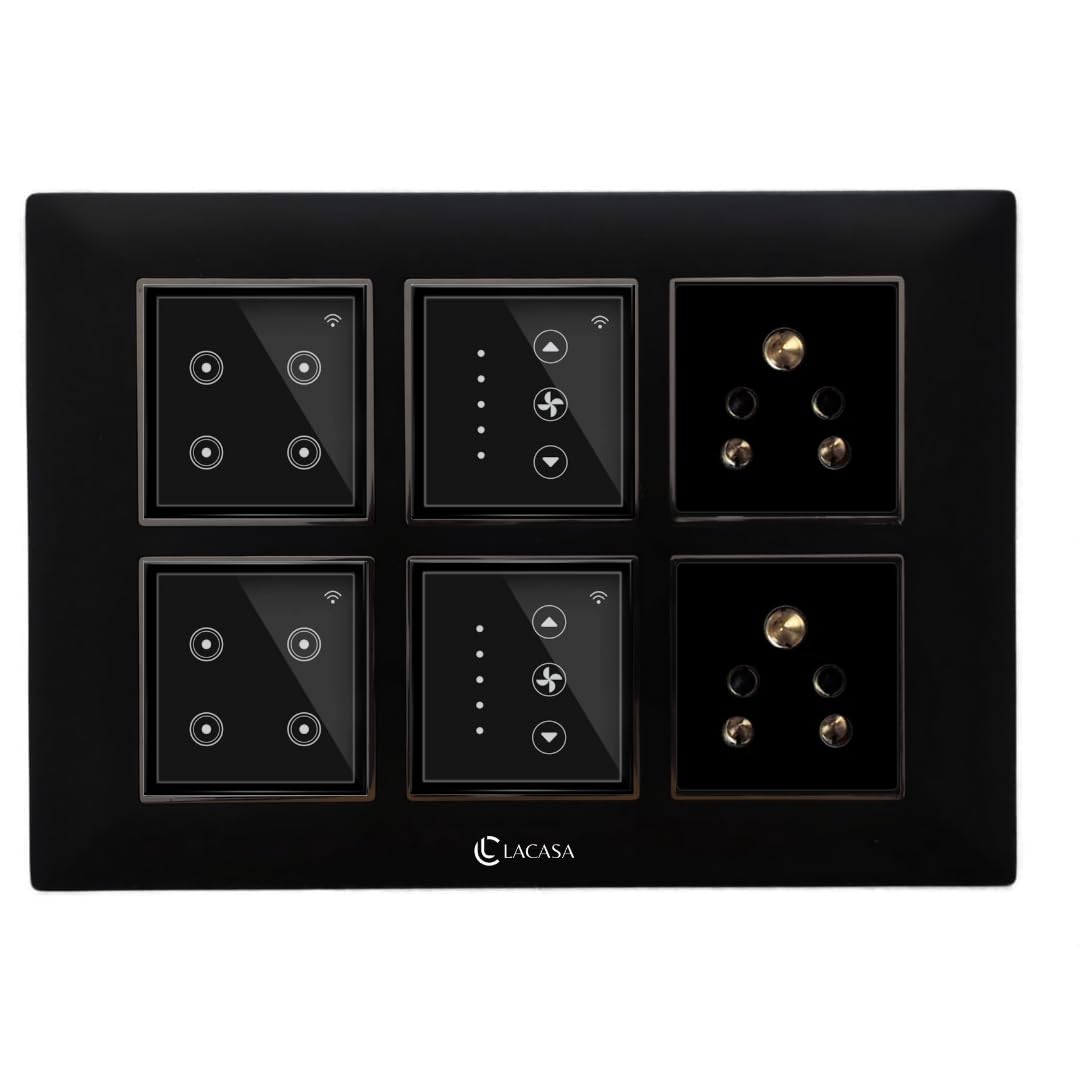LACASA - 12 Module Smart Switch Plate/Board - Compatible with Google Assistant/Alexa - 242F2S-picture-18