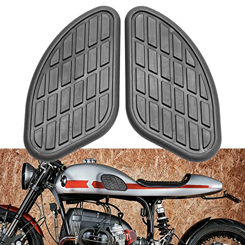 KEEPDSGN Calcomanía para tanque de combustible para motocicleta, almohadilla para tanque de goma retro, protector para almohadilla para tanque de gasolina, adhesivo compatible con Cafe Racer Cover