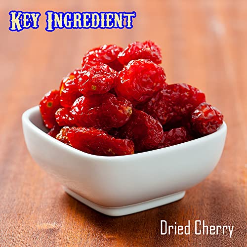 Image of Dried treats Dried Cherries 500 Grams (250 Grams X 2) - Juicy, Sweet and Chewy Snack Rich in Vitamins & Fiber | Loved by Kids, Travellers and Cooking Friendly Moms | Easy to Pack for Lunchboxes, Trips, or Decorating Cakes, Cupcakes, Ice-Cream and More | Ready to Eat Sweet Red Cherry