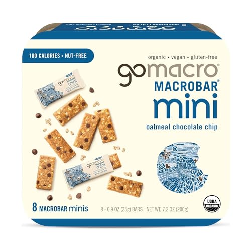 GOMACRO Organic Oatmeal Choc Chip Macrobar Minis 8 Count 7.2 OZ