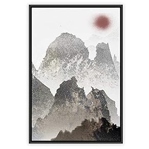 signwin Framed Canvas Wall Art Abstract Sunrise and...