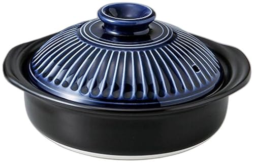 菊花ルリ6.0鍋 [ 21 x 19 x 11.5cm 850cc ] | 土鍋 陶器 セトモノホンポ(Setomonohonpo)