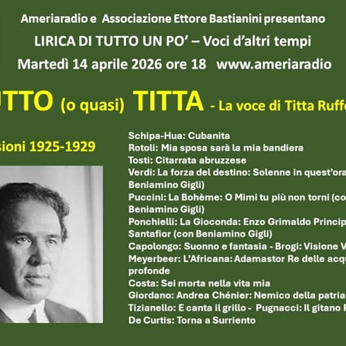 Lirica di tutto un po' - Tutto (o quasi) Titta - La voce di Titta Ruffo settima puntata