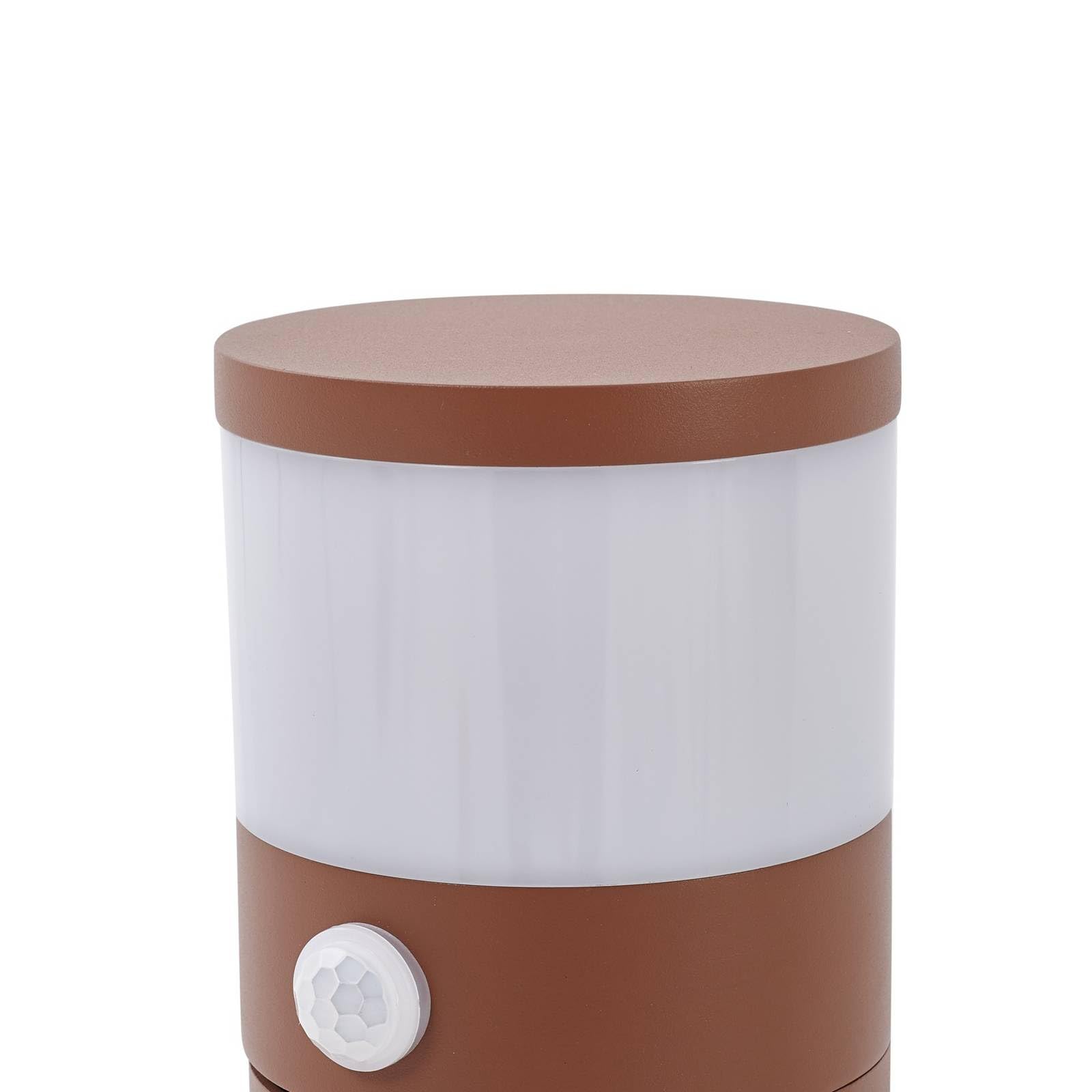Lucande lampada da esterni dimmerabile con sensore di movimento (Moderno) colore Marrone, in Alluminio Lampioncino paletto luminoso viale lampioncino