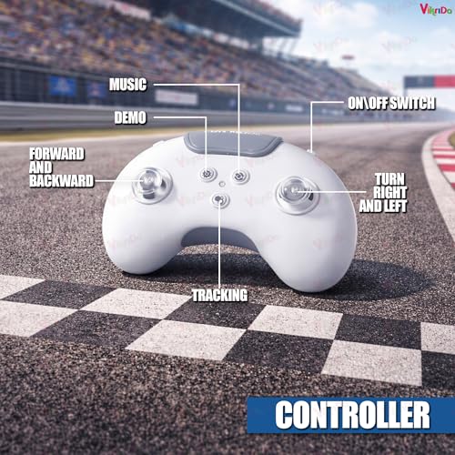 Image of VikriDA 2.4G Mini RC Drifting Induction Car for Kids | Remote Control Racing Car with LED Lights, Sound Effects, 360 Spins, Sensor Control, Auto Demo Toy for Boys & Girls - Black