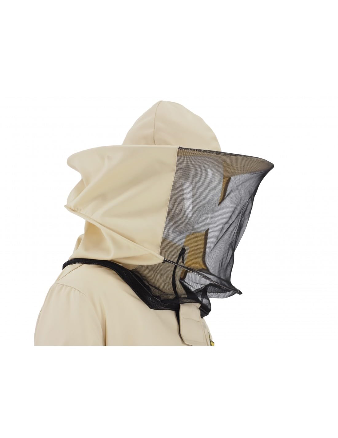 LYSON Bluza pszczelarska ze zdejmowanym kapeluszem, bluzka pszczelarska z welonem, koszula ochronna dla pszczelarzy Beekeeping Jacket ochrona przed pszczołami, owadami, odzież pszczelarska, rozmiar XL