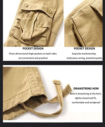 Lilychan Men's Lightweight Cargo Trouser Hiking Pants Army Combat Work Pants Casual Pants with 6 Pocket2