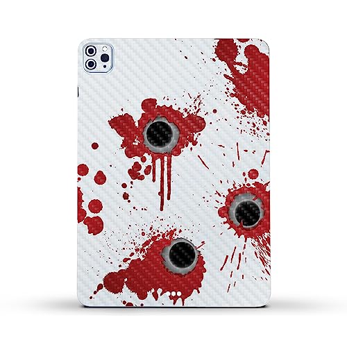 Image of MightySkins Carbon Fiber Skin Compatible with Apple iPad Pro 11 inch M2 4th Gen (2022) Full Wrap Kit - Bullet Holes | Protective, Durable Textured Carbon Fiber Finish | Easy to Apply | Made in The USA