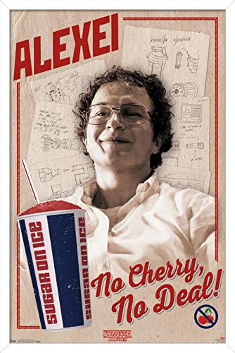 Trends International Póster de pared de Netflix Stranger Things: Temporada 3, Alexei, 56,8 x 86,3 cm, versión enmarcada, color blanco