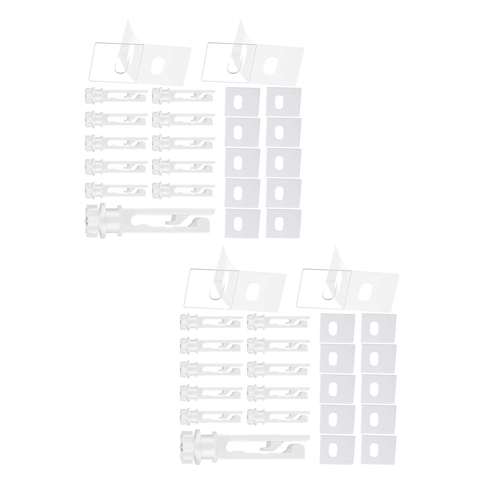 Elnwnnkc 12pcs Durability Blind Pulley Hook Repair Clip 12pcs Vertical Blind Repair Tabs for Easy Curtain Accessories Fixing Curtain Accessories