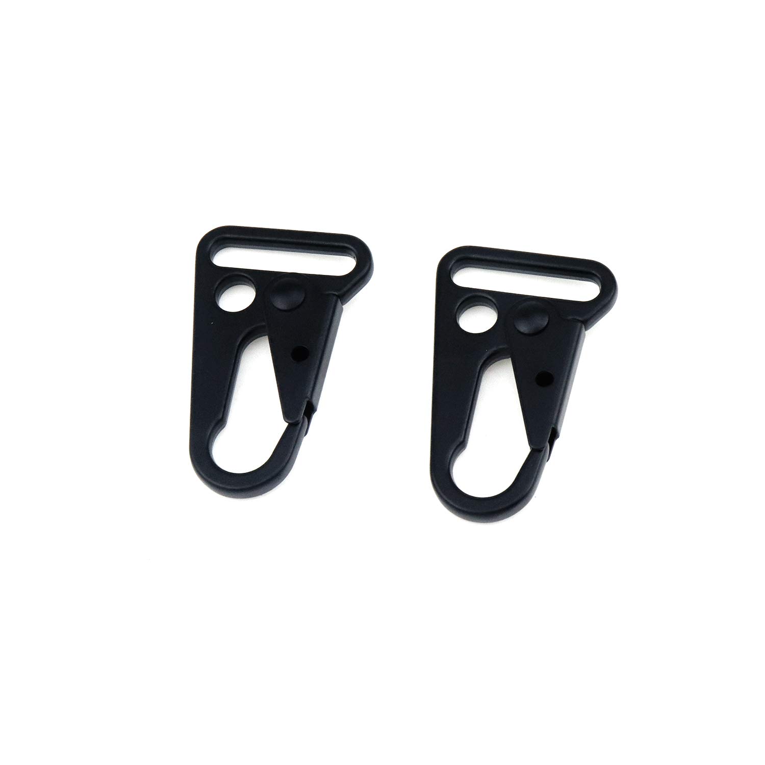 Coshar 20Pcs Zinc Alloy Enlarged Mouth Clip Sling Clasp Hooks 1-Inch for keychain Snap Hooks Outdoor Backpack, Black