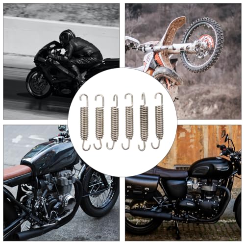 SOLUSTRE Auspuff Feder Voll Drehbare Edelstahl Befestigungsfedern Für Motorräder 65mm Spannfeder Für Auspuffanlagen Langlebige Montagefedern Für Motorbike Exhaust System
