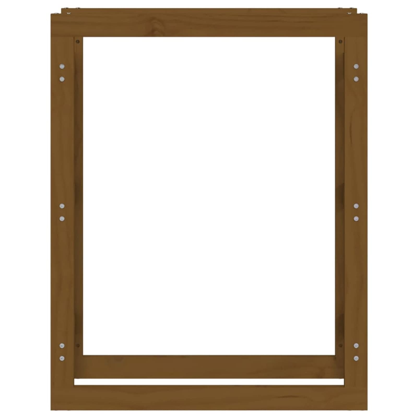 Portalegna Marrone Ambra 80x25x100cm in Legno Massello di Pino-Portalegna da Esterno per Legna da Ardere Robusto Impilatore di Legno Scaffale Porta legnaia da ardere