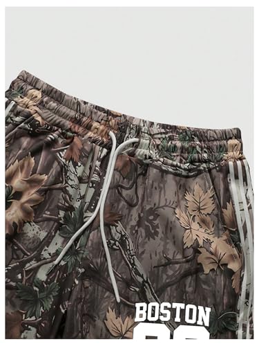 SOLY HUX Men's Camo Pants Drawstring Waist Straight Leg Streetwear Baggy Sweatpants with Pocket3