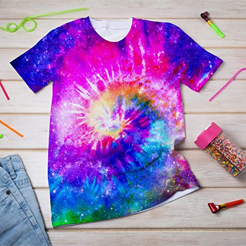 Image of Kids Tie Dye Shirt 6-18 Years Children Hippies Senior Tie-Dye Tee Tshirt for Boys' Girls'