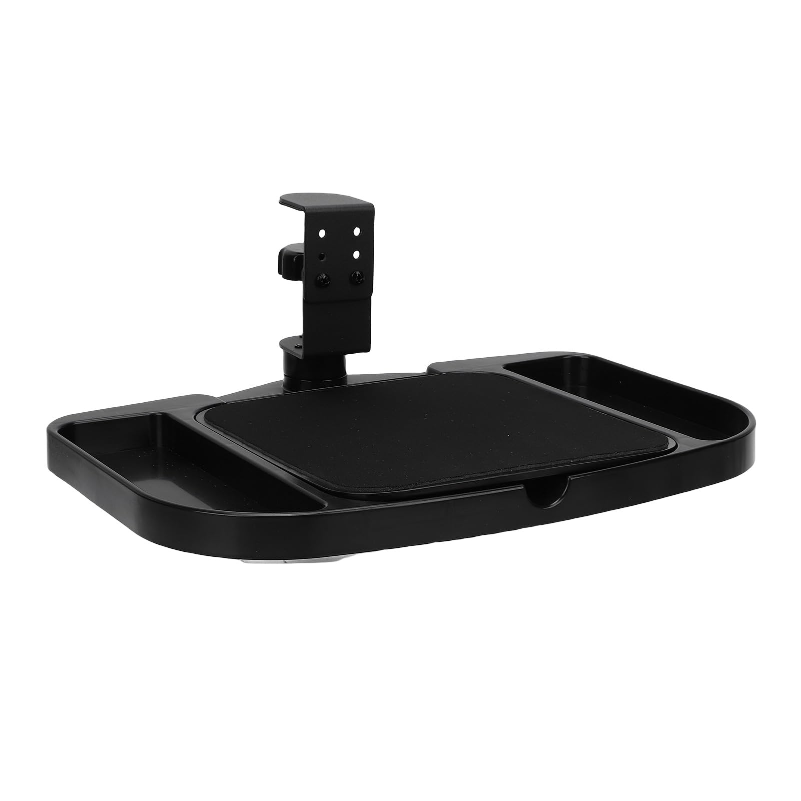 Annadue Plataforma de Ratón con Abrazadera, Soporte Ajustable para Dispositivo de Alfombrilla de Ratón, Accesorio de Extensión de Soporte de Bandeja Giratoria de Escritorio para Oficina de Trabajo