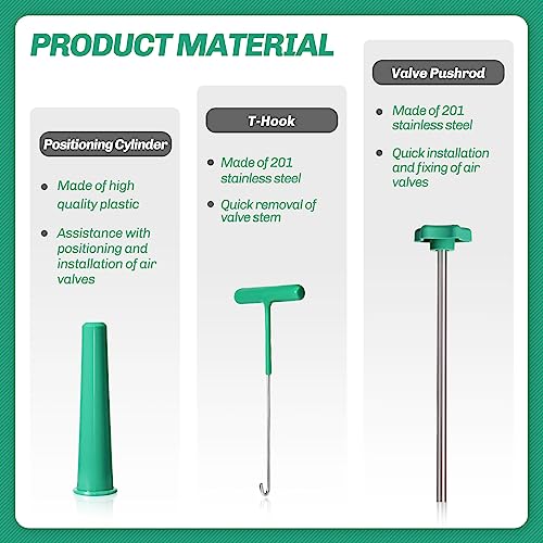Image of Tire Valve Stem Core Quickly Replacement Tool Kit,with 5PCS Valves Cores & 1PCS Grease,Perfect Tool for Replacing Leaky Valves in Cars,Trucks,Motorcycles, etc.with 4PCS TR413 Valve Stems
