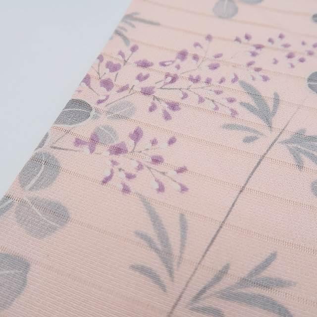 夏着物 正絹 絽“巧みに色を差す萩と花火のように揺らめく