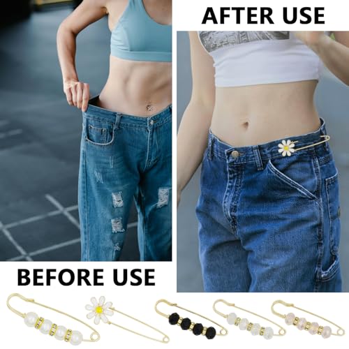 50 Pcs Brooch Pins Faux Pearl Brooch Sweater Shawl Hat Clip Neckline Pins Double For Women Shirts, Sweaters, Hats, Clothing Accessories, Pants Tighten Or Decoration3