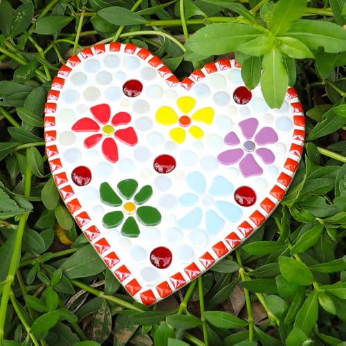 Mosaïque en céramique verte : kit de mini galets en verre