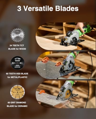 TaskStar Mini Circular Saw with Laser Guide