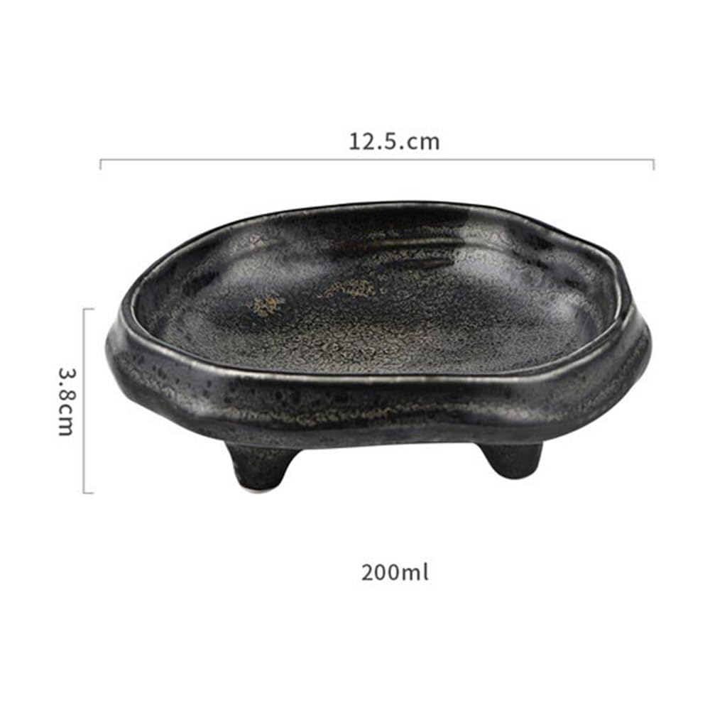 Talerz na przekąski Ceramiczny talerz na przekąski w stylu vintage, talerz do sushi, maczany w sosie, zastawa stołowa do kuchni domowej Danie na sos do maczania