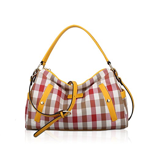 Sac de messager des dames grand format en toile souple d'été