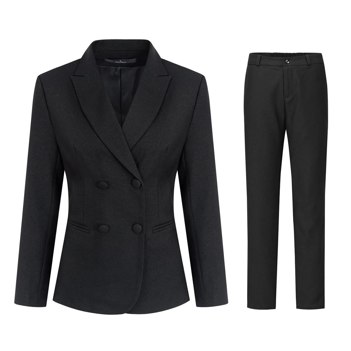 YUNCLOS Women's 2 Piece Double Breasted Suit Set Two Button Blazer and Pants