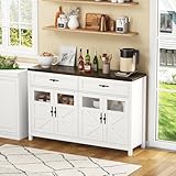 Photo Gallery rosebibi credenza per sala da pranzo con vano portaoggetti, 140 cm, a buffet con 4 ante e 2 cassetti grandi, bar da pranzo in stile contemporaneo, bianco (con 2 cassetti) Photo Gallery rosebibi credenza per sala da pranzo con vano portaoggetti, 140 cm, a buffet con 4 ante e 2 cassetti grandi, bar da pranzo in stile contemporaneo, bianco (con 2 cassetti)
