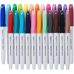 Amazon Basics – permanent marker, assorti, verpakking van 24 stuks