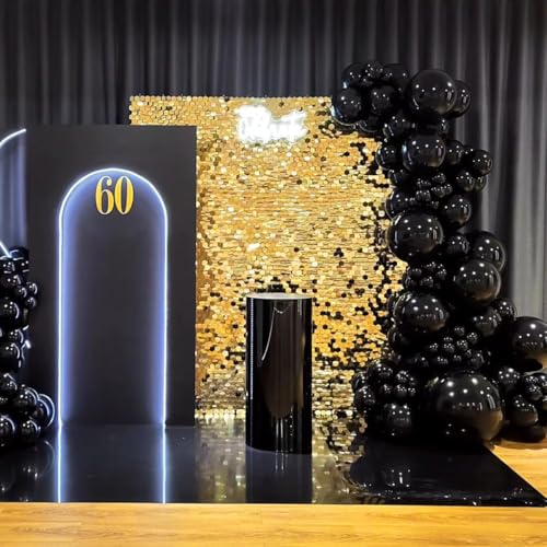 Image of Gold Shimmer Wall Panel 3x4ft Sequin Photo Backdrop Glitter Background for Graduation Wedding Bridal Shower Birthday Party Sparkly Disco Decoration