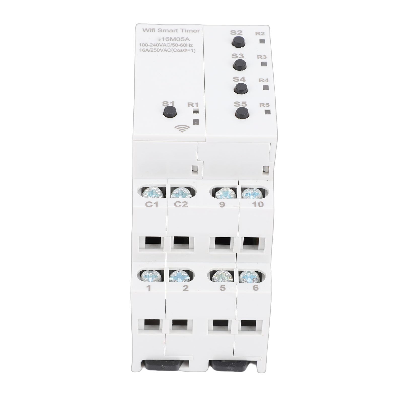 Fockety Smart Switch WiFi a 5 Canali, 3 VS/1.2W 16A 2.4Ghz Modulo relè relè Wireless WiFi Bluetooth con Telecomando APP, Controllo Vocale e Funzione Timer per Casa, Ufficio