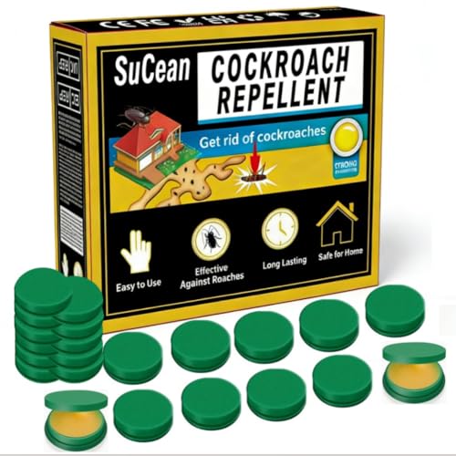 Cockroach Repellent 60 Pieces 2026 Upgraded Design Better Than Ultrasonic Cockroach Control Protection Up to 2-3 Months More Effective