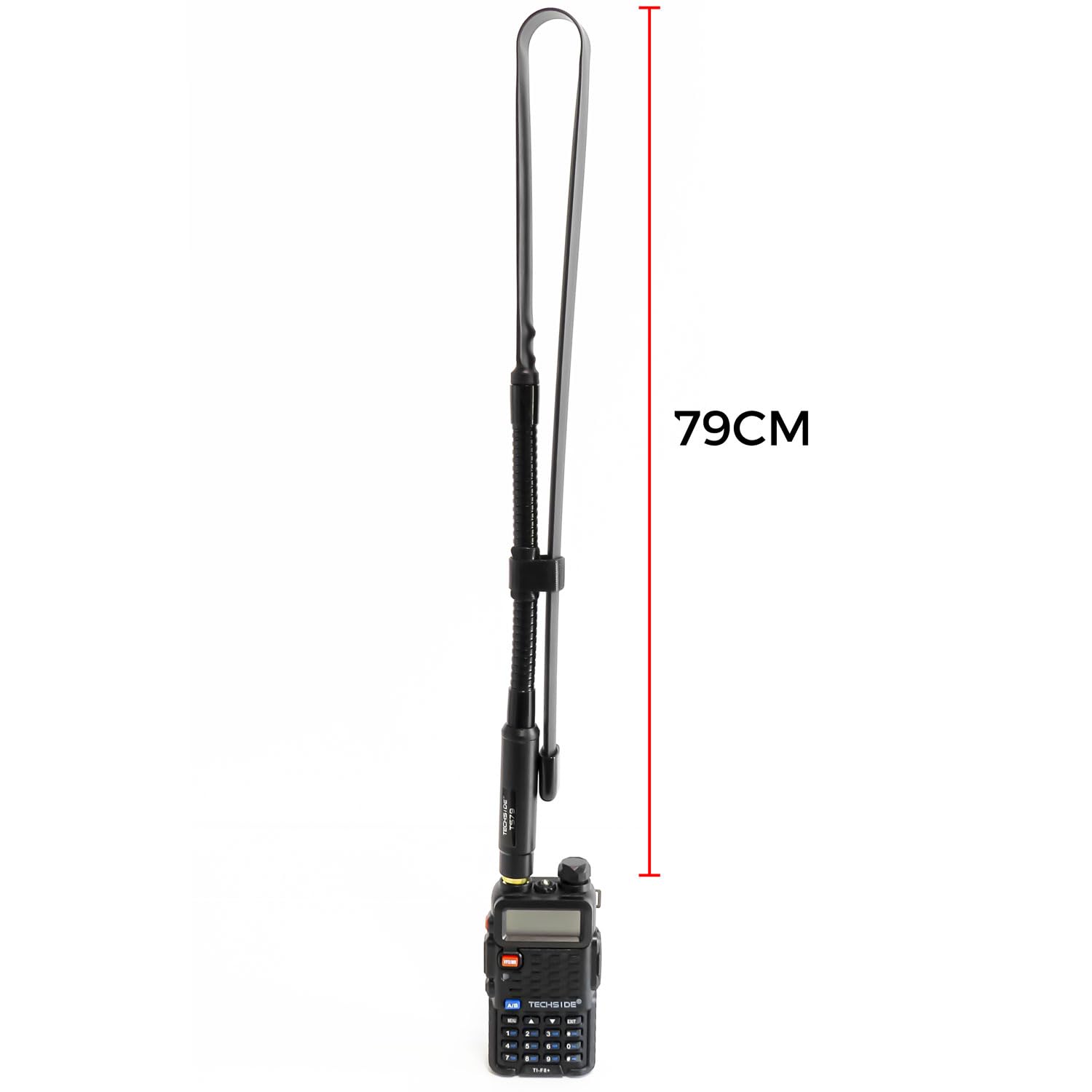 Antenna Tattica Bibanda TechSide TS79 Per Ricetrasmittenti Portatili (144/430 Mhz) - Pieghevole 79cm, Guadagno 5.2 DBi