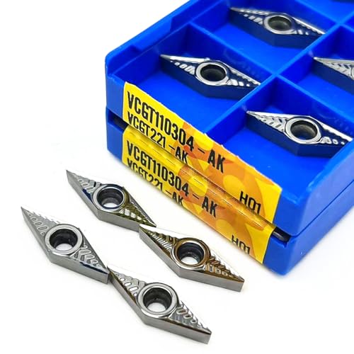 Insertos de Carburo VCGT110302/110304/110308 AK H01 10pcs miniatura 5
