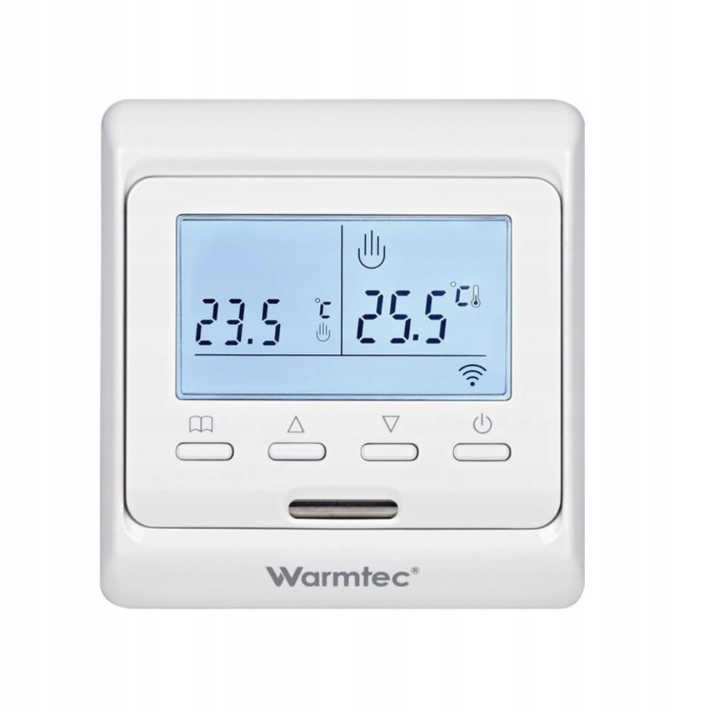 WARMTEC elektrische Fußbodenheizung 170 W/m² | Fußbodenheizung elektrisch selbstklebend | Heizmatte mit Thermostat für Bodenwärme unter Fliesen | Bodenheizung mit IPX7 Schutzklasse | T510 Weiß 1,5m²