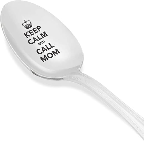 Miniatura 4 de Cuchara para el día de la madre, con texto en inglés "Keep Calm And Call Mom", regalo de cuchara de café para ella, regalo para mamá, ideas únicas