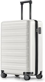 NINETYGO Carry On Luggage 22x14x9 Airline Approved, 20 Inch Luggage with Smooth Spinner Wheels, Lightweight, Hard Shell PC Suitcase Carry-On, Travel Luggage, TSA Approved (Lily White, Rhine Basic)